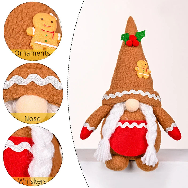 1Pc Gnome Faceless Plush Doll Santa Elf Doll Christmas Decoration for Home Xmas Table Ornaments New Year 2025 Natal Navidad