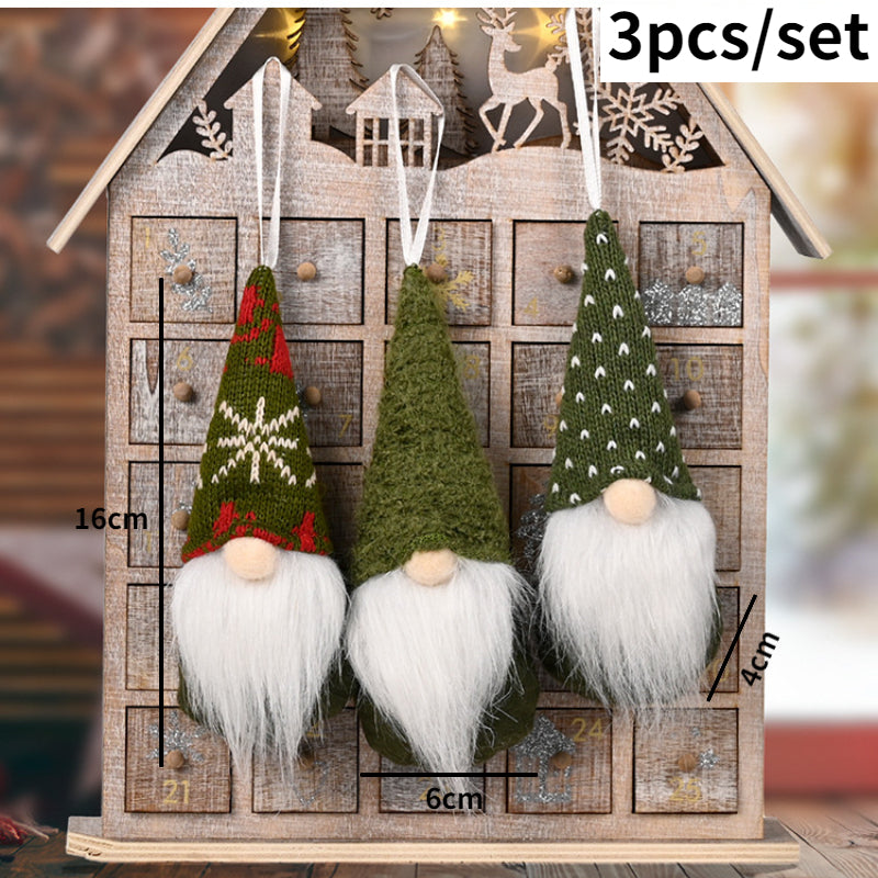 2023 Cute Christmas Santa Snowman Deer Doll Decoration Gift Doll Christmas Tree Hanging Ornament New Year Xmas Home Decoration