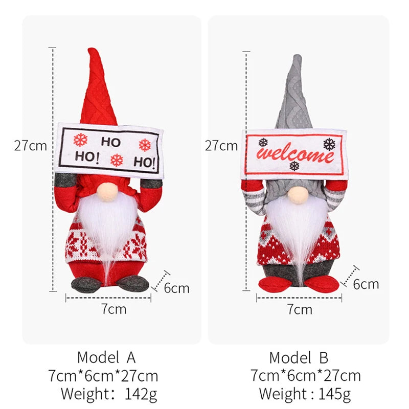 1Pc Gnome Faceless Plush Doll Santa Elf Doll Christmas Decoration for Home Xmas Table Ornaments New Year 2025 Natal Navidad