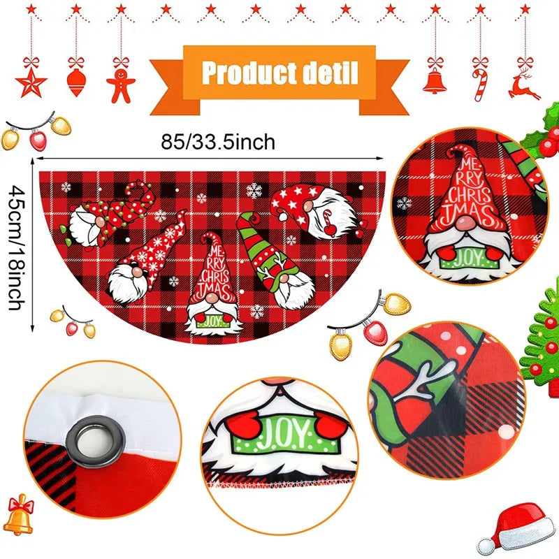 Christmas Fan-shaped Flag Banner Christmas Decorations for Home 2024 Christmas Ornament Xmas Navidad Noel Gift New Year 2025