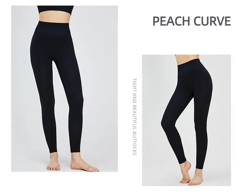 Seamless High Waist Nude Yoga Pants Women's Honey Peach Hip Lifting Tight Fitness Pants Quick Dried Exercise Push Up Yoga Pants