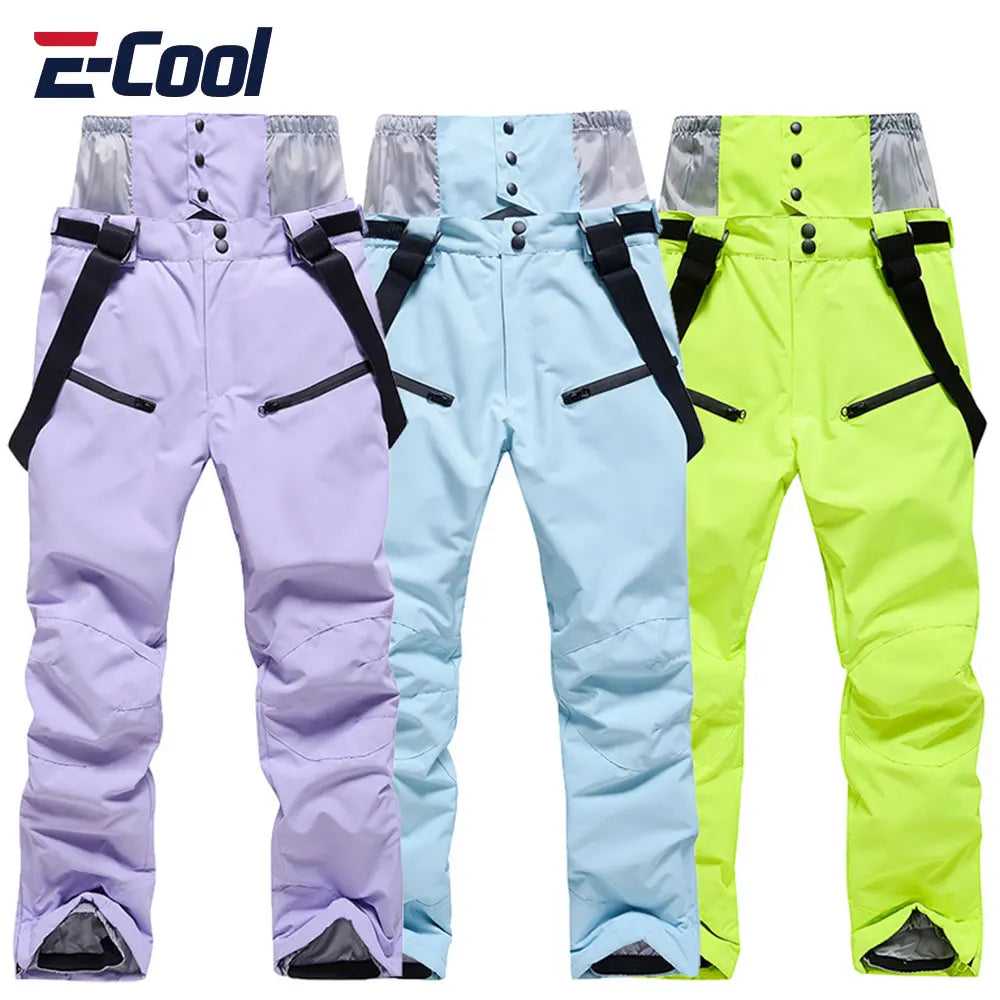 New Thicken Ski Pants Women Windproof Waterproof Winter Snow Pants Outdoor Sports Snowboarding Warm Breathable Trousers