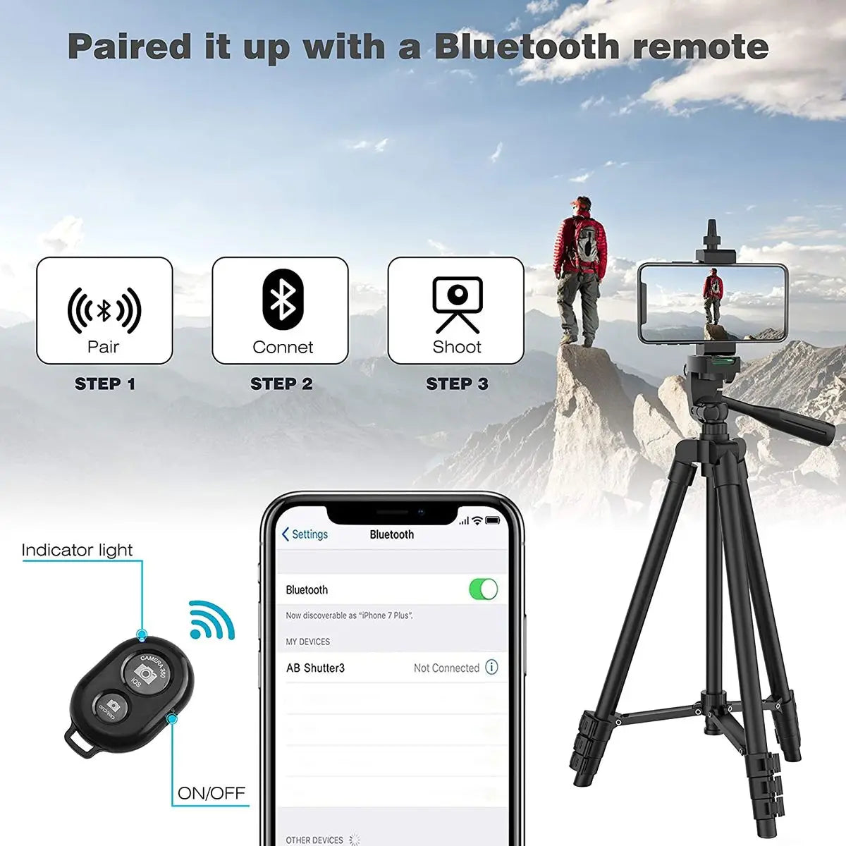 Flexible Tripod Professional Video Recording DSLR Camera Photography Stand for Xiaomi Huawei iPhone Gopro with Selfie Remote