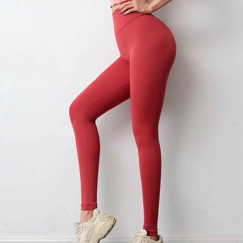 Women Sport Fitness Leggings High Waist Elastic Sexy Solid Yoga Pants Training Running Gym Quick Dry Breathable Leggings Female