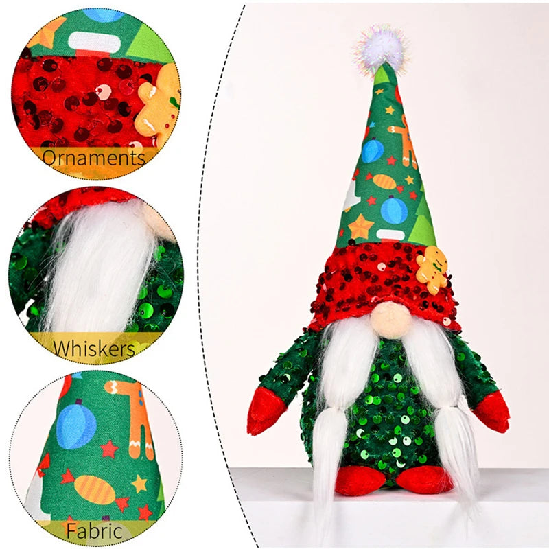 1Pc Gnome Faceless Plush Doll Santa Elf Doll Christmas Decoration for Home Xmas Table Ornaments New Year 2025 Natal Navidad