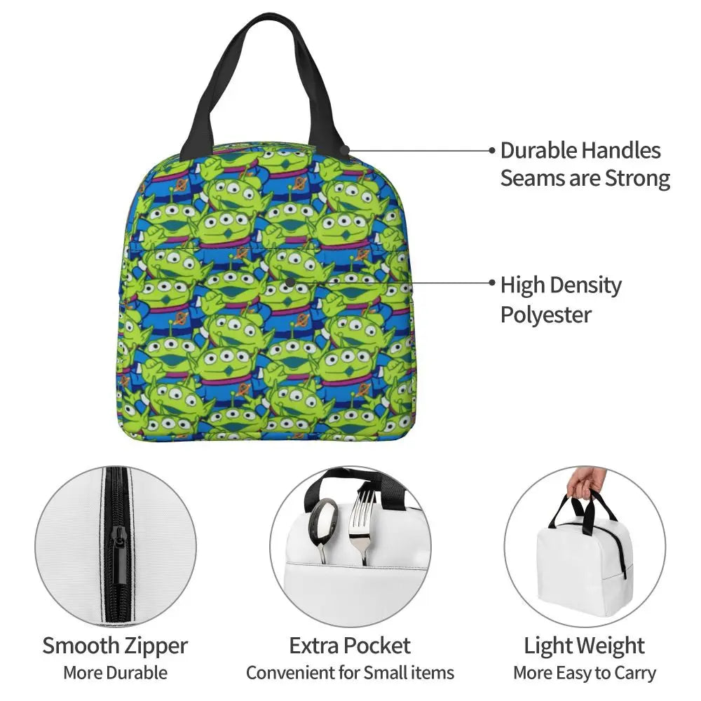 Custom Toy Story Buzz Ranger Suit Insulated Lunch Bag Reusable Thermal Cooler Bento Box For Women Food Container Tote Bags