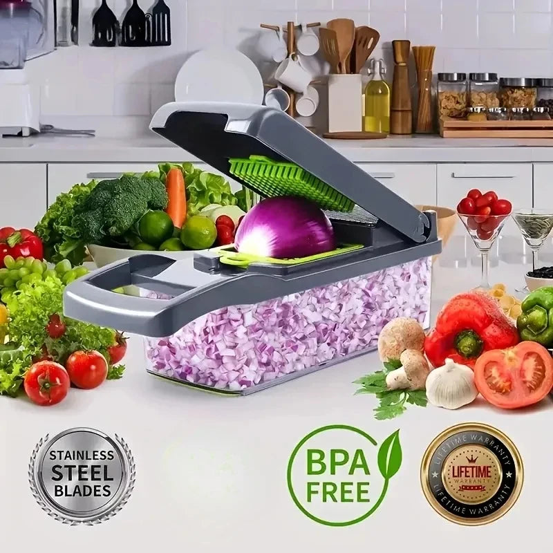 14/16 in 1 Multifunctional Vegetable Chopper Handle Food Grate Food Chopper Vegetable Slicer Dicer Cut Kitchen Items cocina