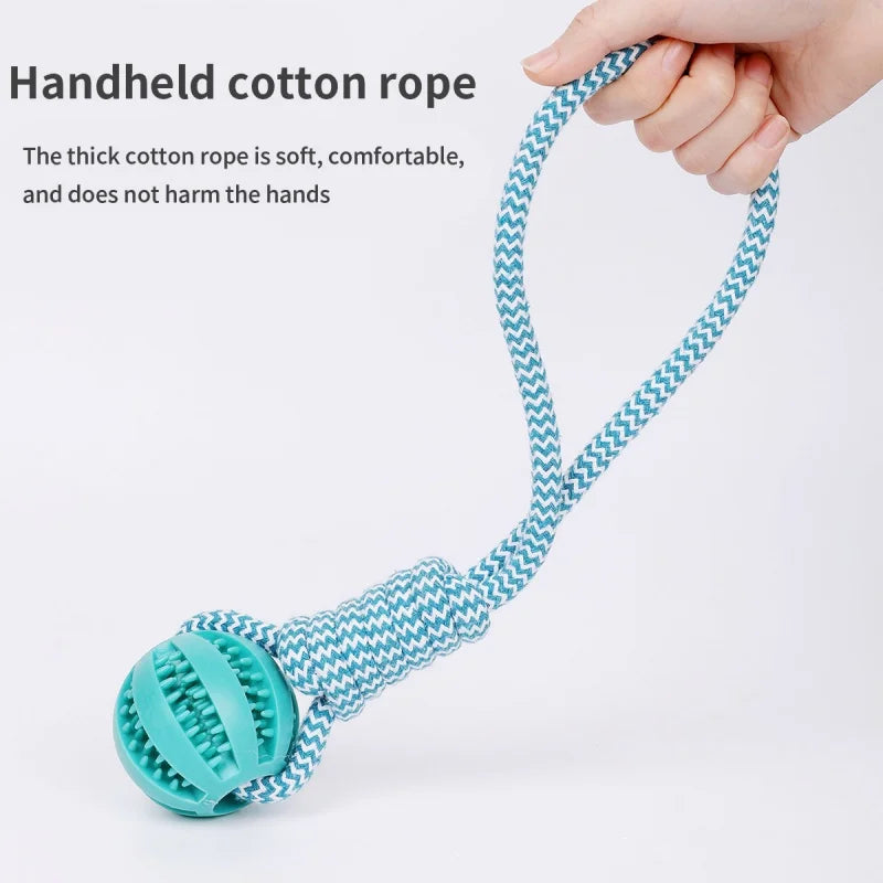 Pet Treat Balls with Rope Interactive Dog Rubber Leaking Balls Toy for Small Large Dogs Chewing Bite Resistant Toys Pet Supplies