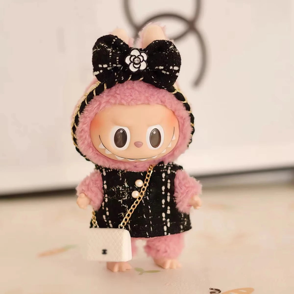 17cm Labubu Clothes Advanced Luxury Design Customization Heartbeat Macaron Labubu Clothes Changing Light Clothes Christmas Gifts