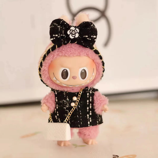 17cm Labubu Clothes Advanced Luxury Design Customization Heartbeat Macaron Labubu Clothes Changing Light Clothes Christmas Gifts