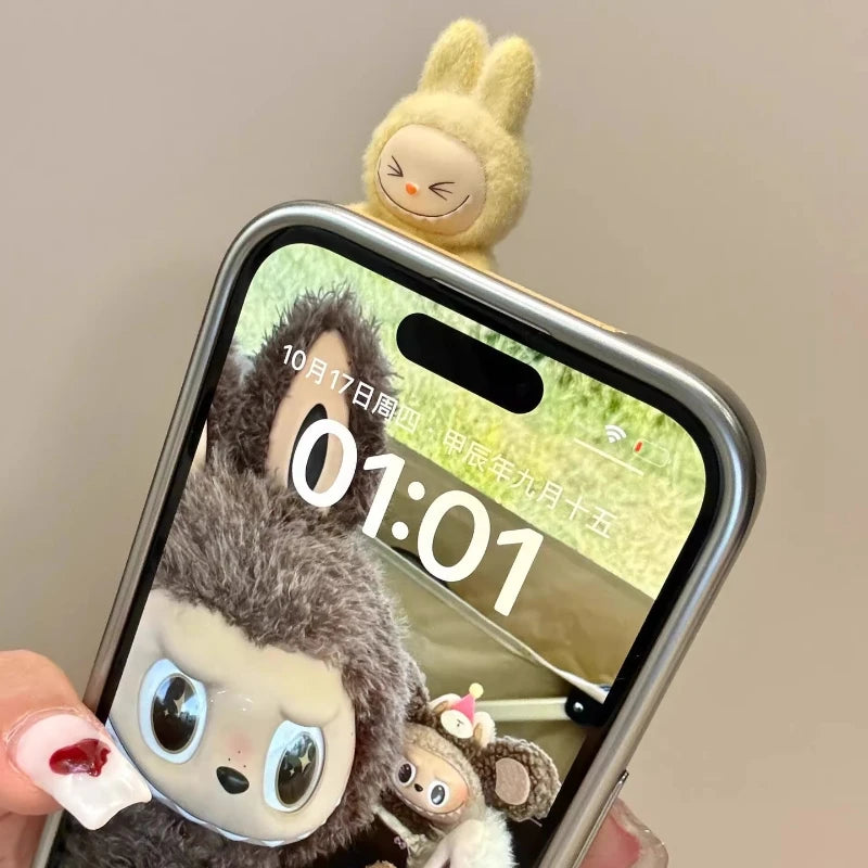 5 Styles Labubu Mobile Phone Shell Prevent Loss and Fall 3D Cartoon Suitable for IPhone 16 Promax Phone Case Girls Birthday Gift