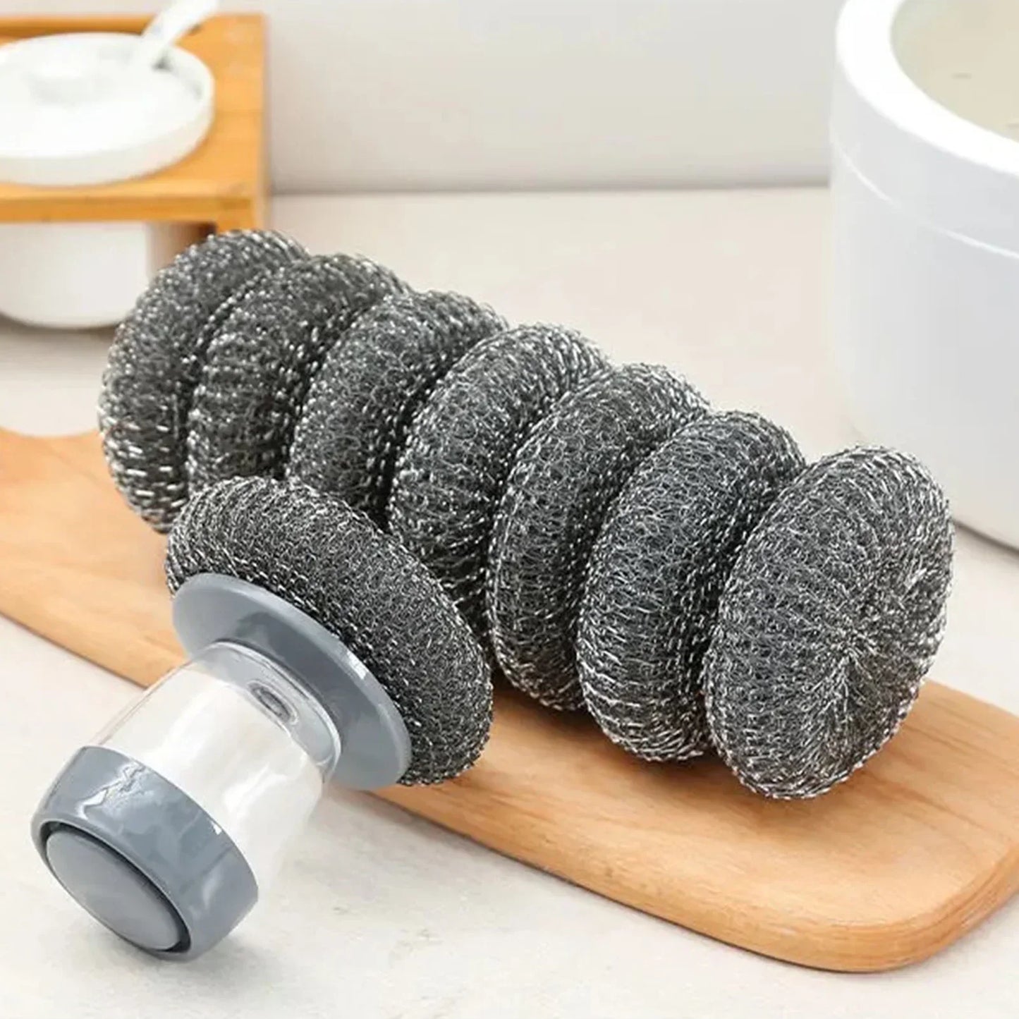 Steel Wire Household Cleaning Brush Clean Scourer to Scrub Dishes Rust Remover Scrubber Kitchen Rust Pot Tools Accessories Home