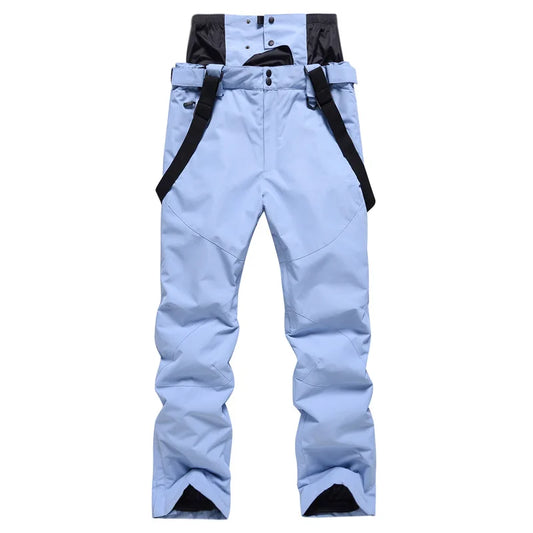 New Men Women Suspenders Ski Pants Windproof Waterproof Warm Couple Snow Trousers Winter Ski Snowboard Pants Waist Protection