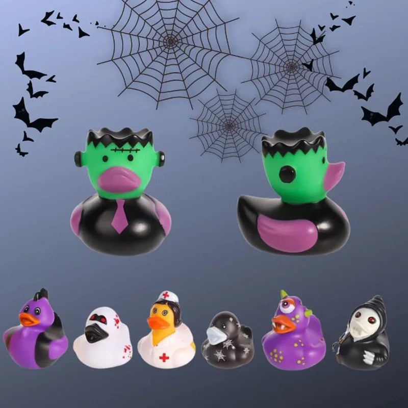 6-24pcs Halloween Rubber Ducks Assorted Rubber Ducks Halloween Ducks for Jeeps Ducking Halloween Decor Halloween Party Favors