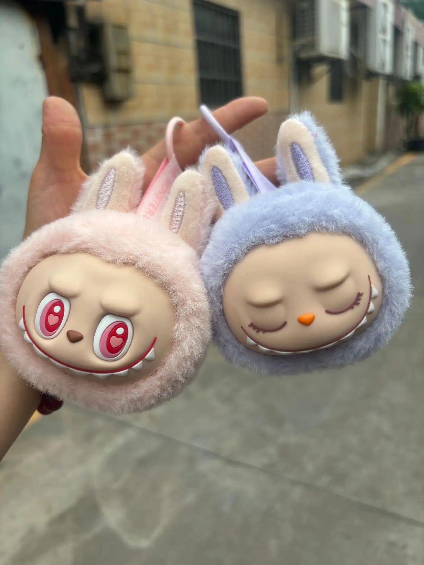 2024 New Sale Anime Labubu Sitting 2nd Generation Little Head Model Toy Cute Monster Replica Keychain Toy Birthday Gifts