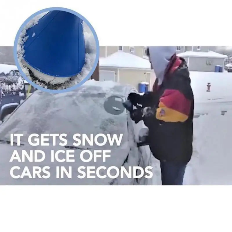 Winter Auto Car Magic Window Windshield Car Ice Scraper Shaped Funnel Snow Remover Deicer Cone Tool Scraping A Round мойщик окон