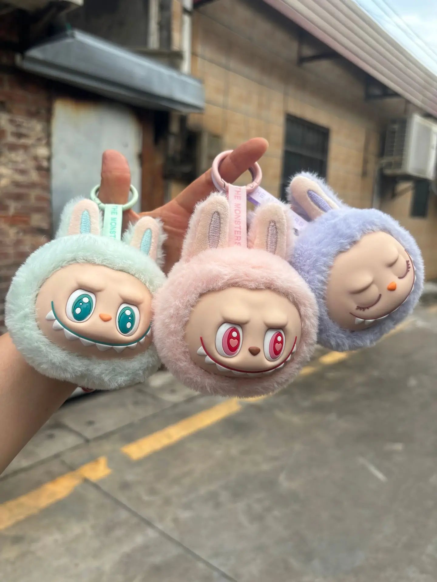 2024 New Sale Anime Labubu Sitting 2nd Generation Little Head Model Toy Cute Monster Replica Keychain Toy Birthday Gifts