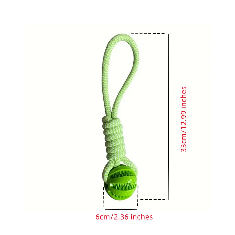 Pet Treat Balls with Rope Interactive Dog Rubber Leaking Balls Toy for Small Large Dogs Chewing Bite Resistant Toys Pet Supplies