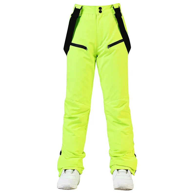 New Thicken Ski Pants Women Windproof Waterproof Winter Snow Pants Outdoor Sports Snowboarding Warm Breathable Trousers