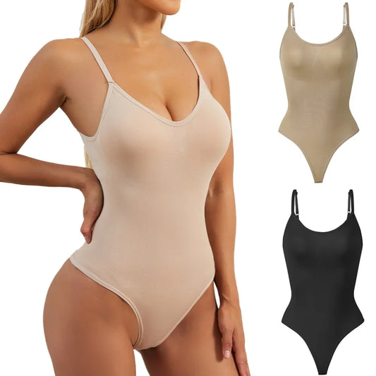 Seamless Shapewear Bodysuit Women Tummy Control Body Shaper Fajas Colombianas Waist Trainer Ladies Sexy Thong Slimming Underwear