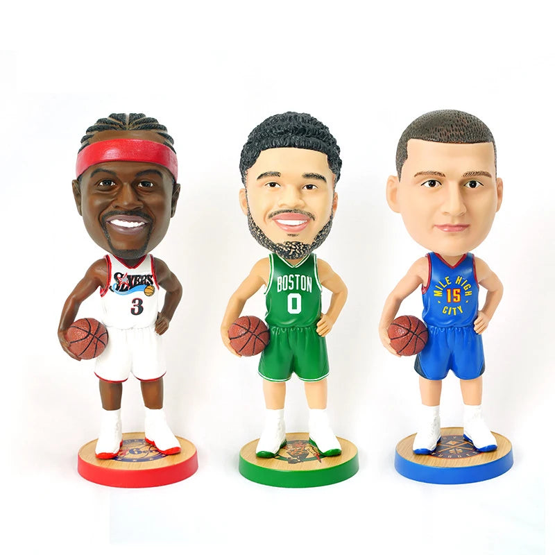 20CM MINISO&NBA Basketball Star PVC Shaking Head Figurine Figurine Home Decoration Ornament Artwork Boyfriend Birthday Gift