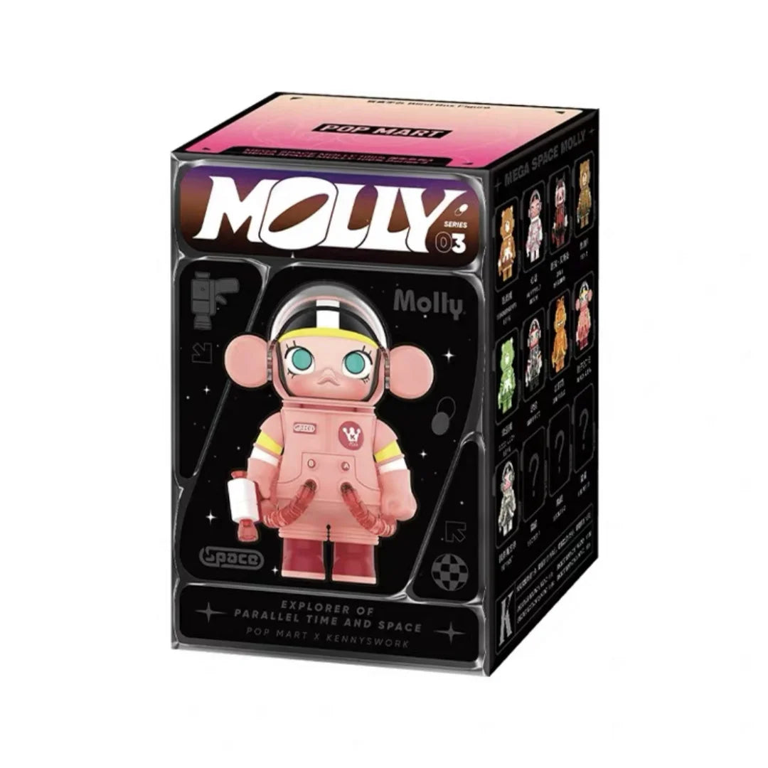 Mega Space Molly 100% Blind Box Anniversary V3 Series Molly Collection Figurine Model Toy Girl Birthday Gifts