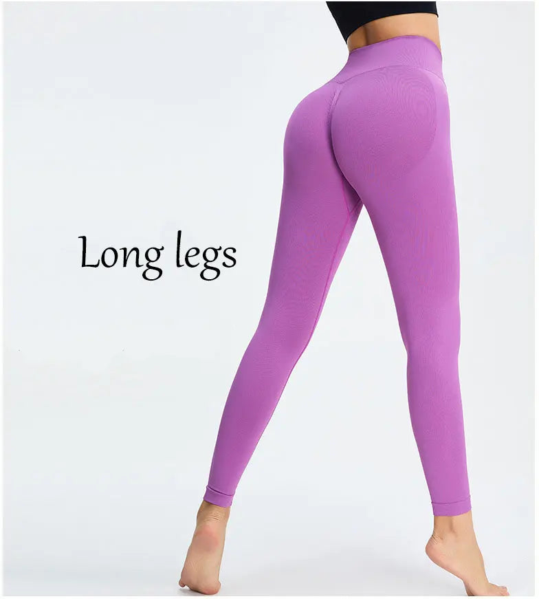 Seamless High Waist Nude Yoga Pants Women's Honey Peach Hip Lifting Tight Fitness Pants Quick Dried Exercise Push Up Yoga Pants