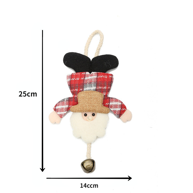 2023 Cute Christmas Santa Snowman Deer Doll Decoration Gift Doll Christmas Tree Hanging Ornament New Year Xmas Home Decoration