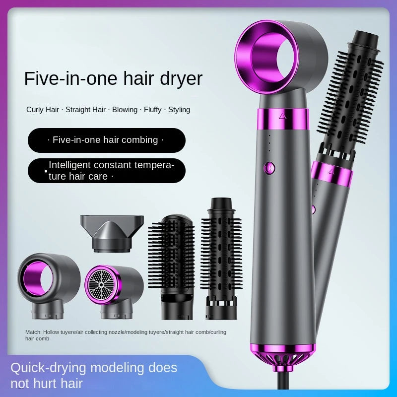 5 in 1 Quality Hairdryer Comb Hot Air Comb for Curling and Straightening Hair Automatic Straight Hair Comb Styling Hair Dryer