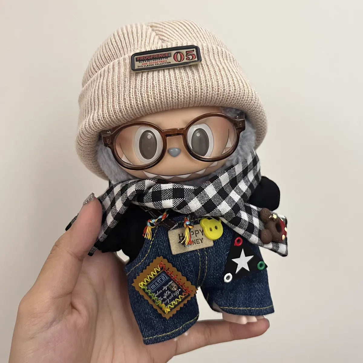 Hot Labubu Doll Clothes Fashion Clothes Hoodies For 17cm Doll Clothes Color Match Hoodies Dolls Accessories Cute Little Cloths