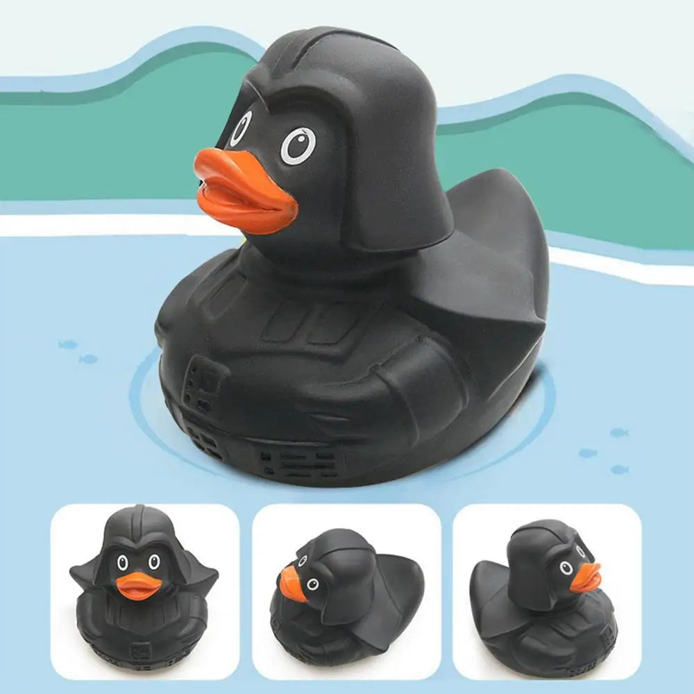 Black Rubber Duck Funny Mini Ducks Kids Bath Toys Halloween Ducks Bath Tub Pool Toys for Birthday Showers Supplies