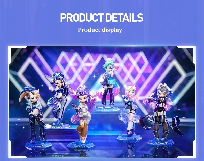 LOL League Of Legend Game Blind Box Toy K/DA All Out Girl Group Series mystery box Model Figurine Game Decoration Christmas Gift