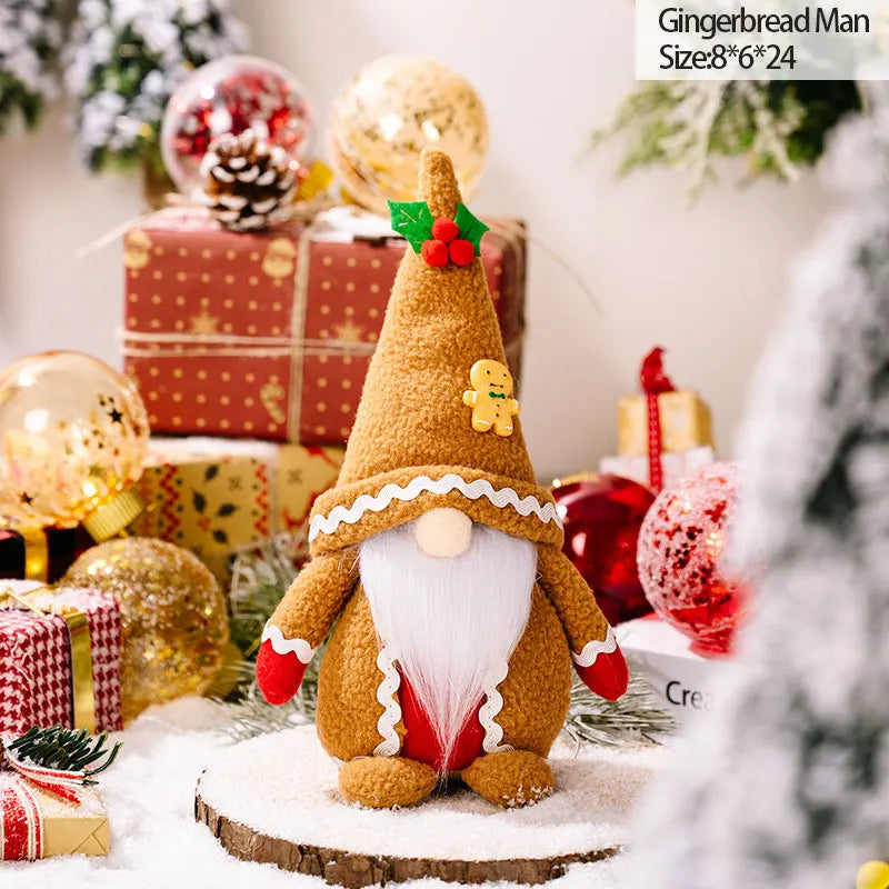 1Pc Gnome Faceless Plush Doll Santa Elf Doll Christmas Decoration for Home Xmas Table Ornaments New Year 2025 Natal Navidad