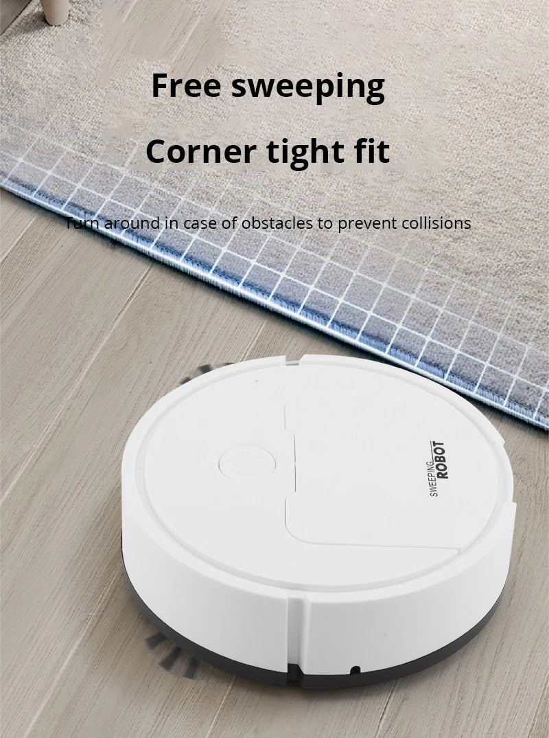 1pc Mini Vacuum Cleaner Intelligent Sweeping Robot Three In One Suction, Sweeping, And Towing, Home Furnishings