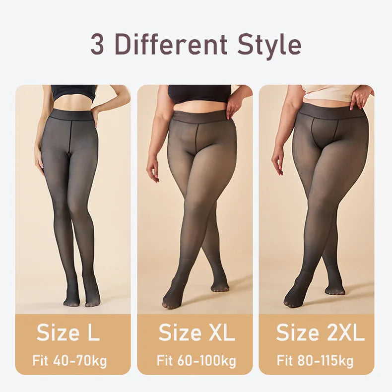 Thick Thermal Tights Stockings Women Warm Winter Sexy Translucent Pantyhose Leggings Female High Waist Elastic Slim Pantyhose