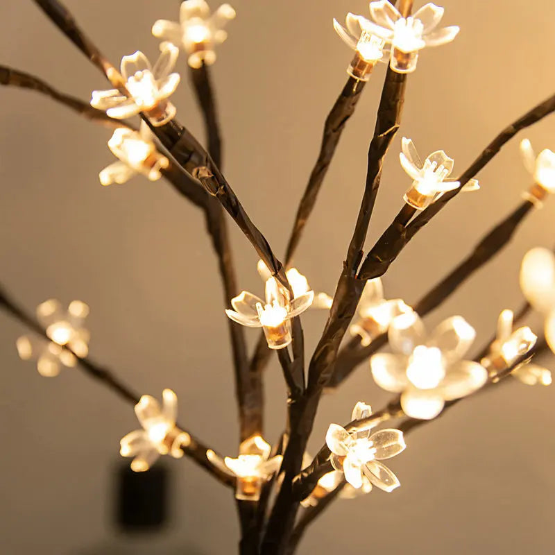 20 Bulbs LED Cherry Blossom Flower Branch Lights Lamp Tall Vase Filler Twig Lighted Branch Christmas Wedding Decorative Lights