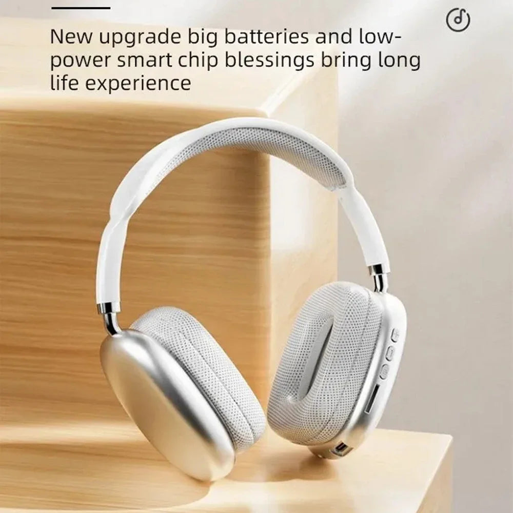 New P9 Wireless Bluetooth Headphones Noise Cancelling with Microphone Pods Over Ear Sports Gaming Headset for Apple iPhone