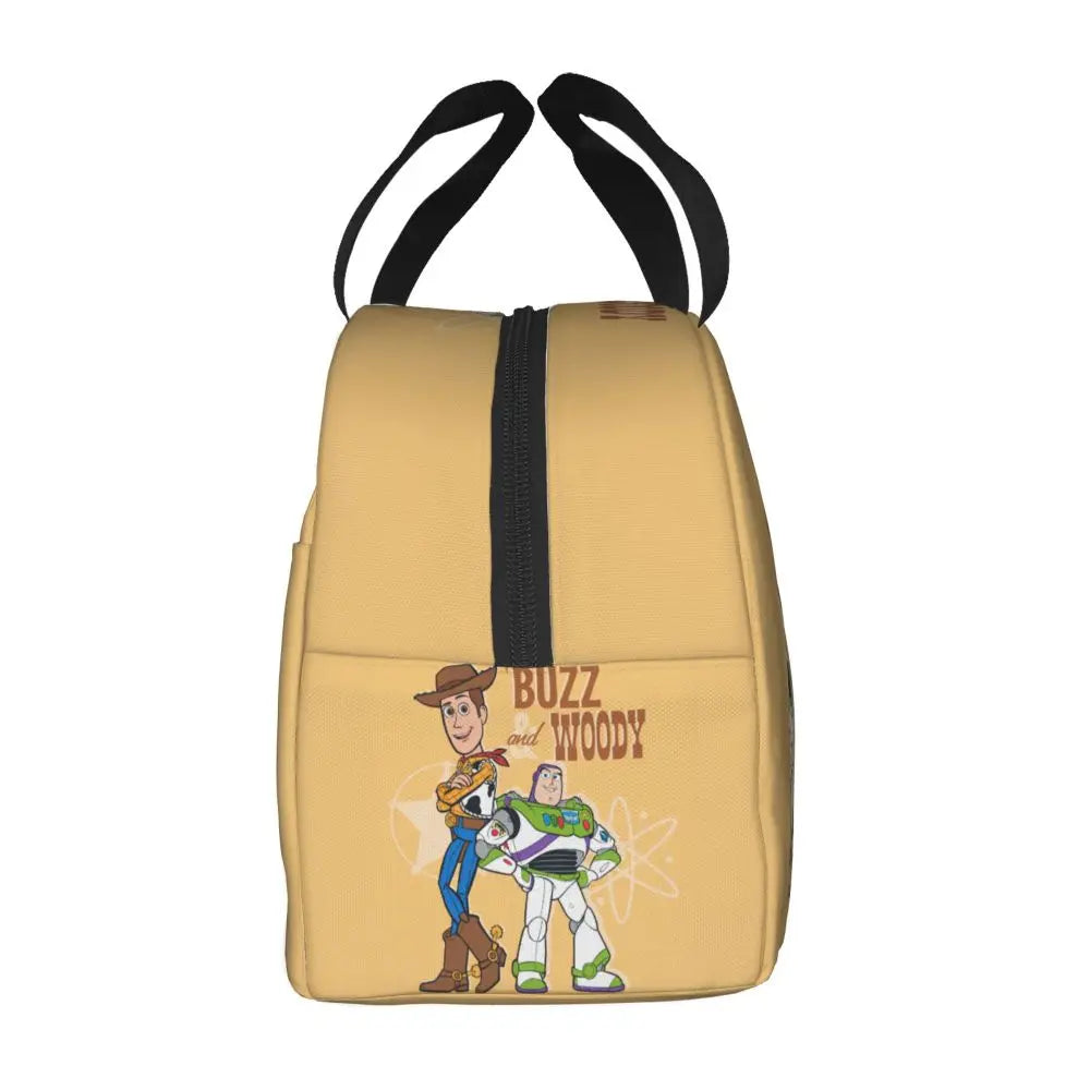 Custom Toy Story Buzz Ranger Suit Insulated Lunch Bag Reusable Thermal Cooler Bento Box For Women Food Container Tote Bags