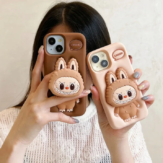 Hot Sale Kawaii Labubu Cell Phone Cases Cartoon Sanrio Cute Phone Cases Suitable For Mobile Iphone12 To Iphone16 Christmas Gifts