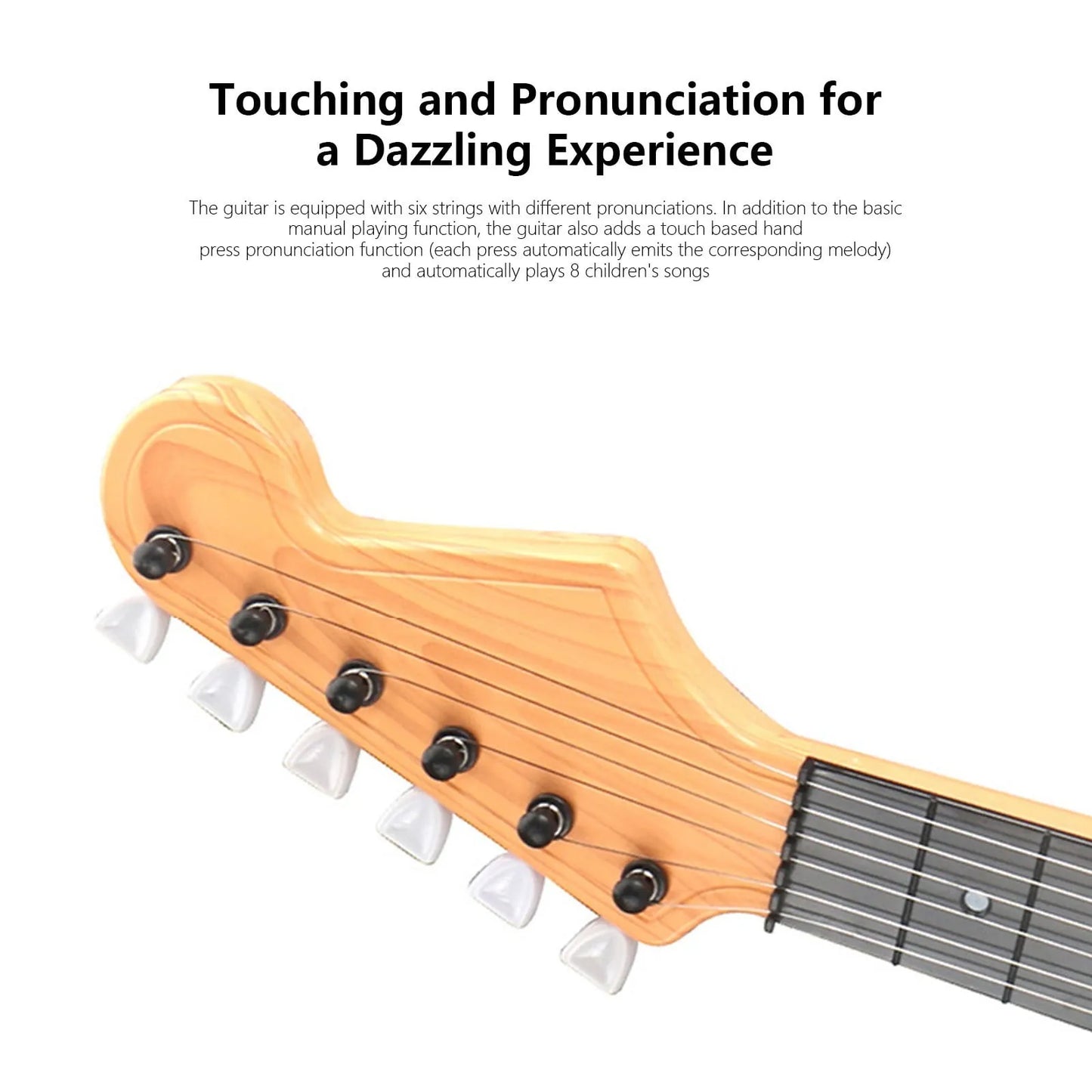 Children-size Electric Guitar Attracts Children Attention 4 String Guita Beginners' Level Guitar Puzzle And Musical Instruments