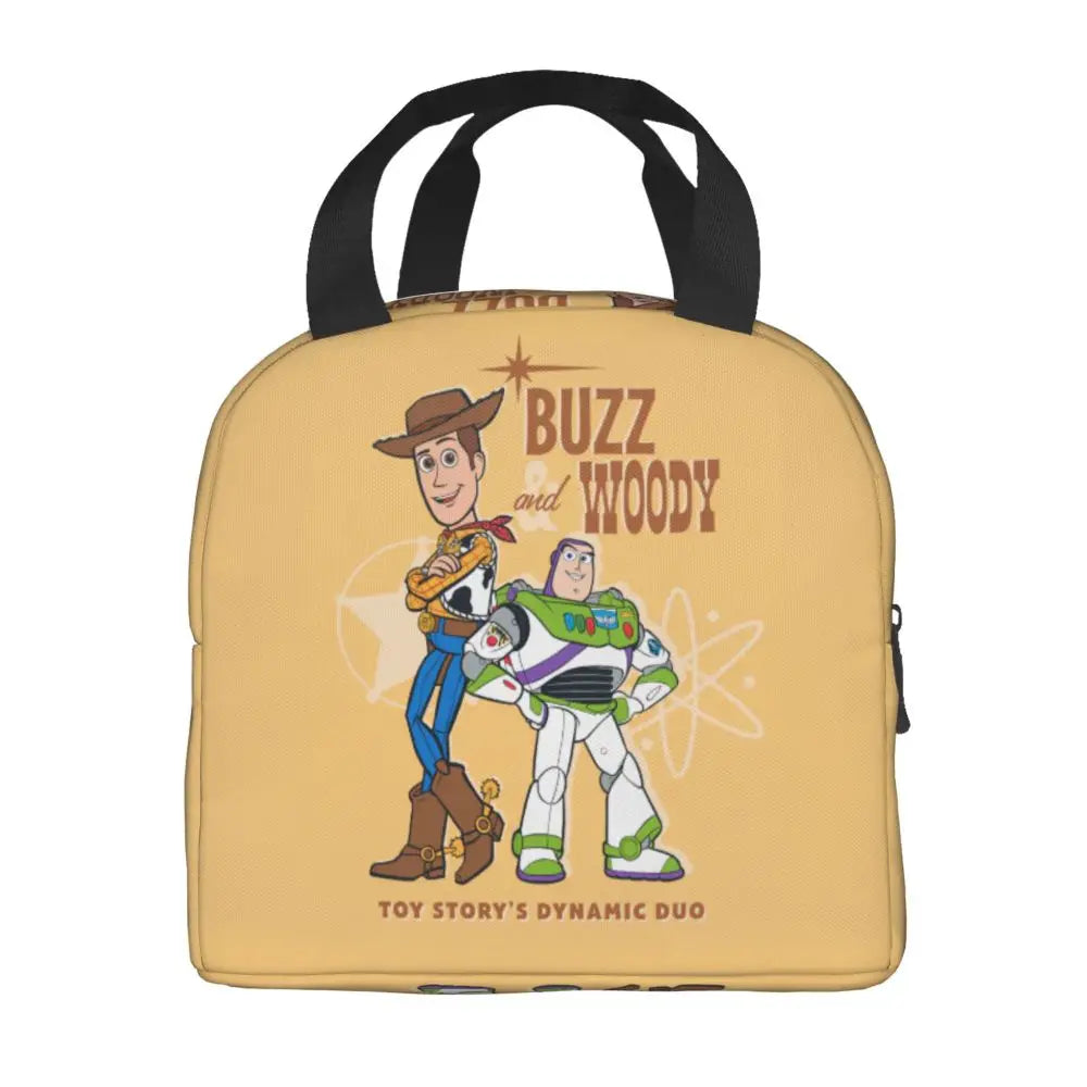 Custom Toy Story Buzz Ranger Suit Insulated Lunch Bag Reusable Thermal Cooler Bento Box For Women Food Container Tote Bags