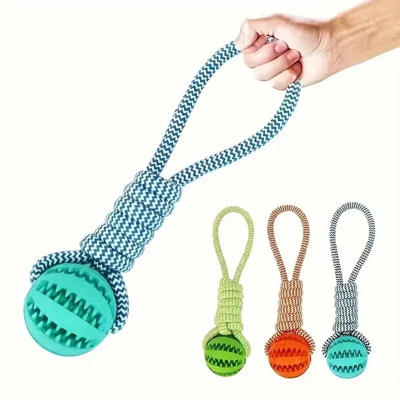 Pet Treat Balls with Rope Interactive Dog Rubber Leaking Balls Toy for Small Large Dogs Chewing Bite Resistant Toys Pet Supplies