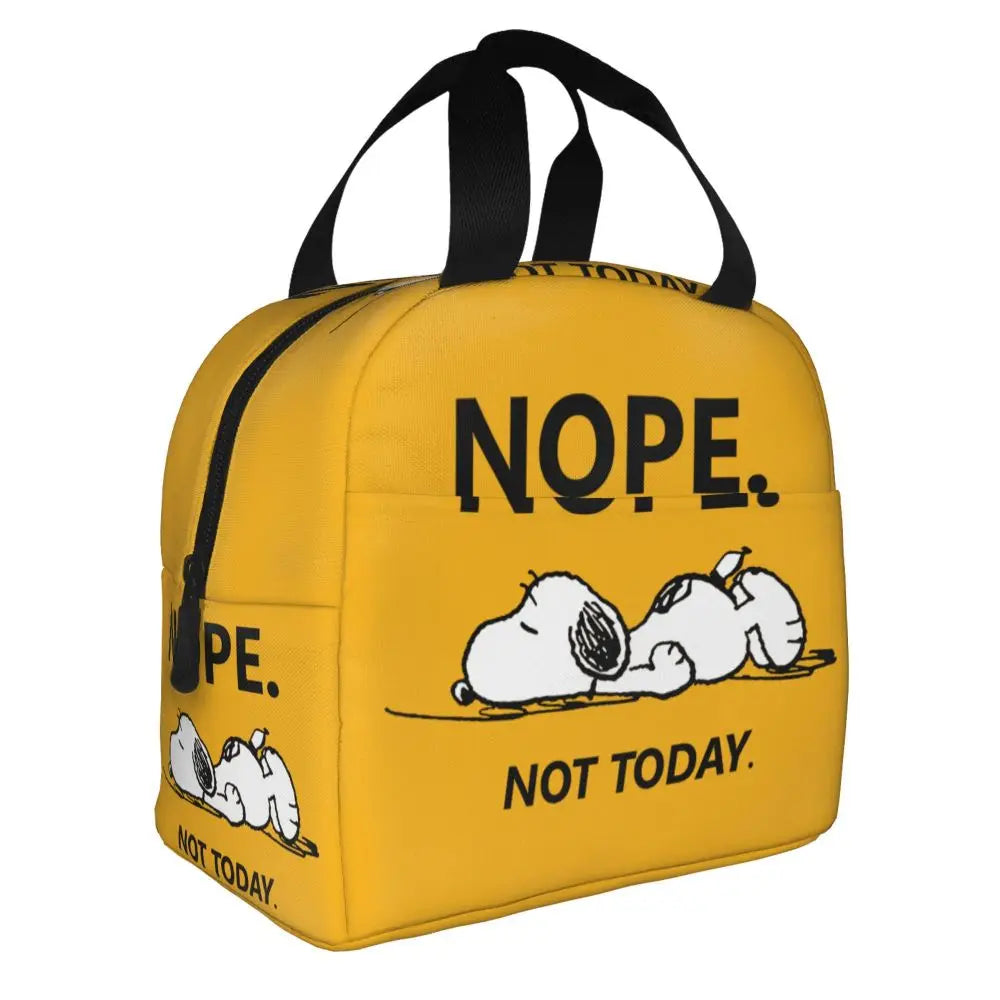 Custom Funny Cartoon Snoopy Lunch Box Waterproof Thermal Cooler Food Insulated Lunch Bag Kids For Kids Portable Picnic Tote Bags