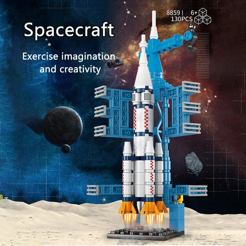 Spacecraft model assembly toys small particle building blocks boys' gifts kindergarten gifts children's toys