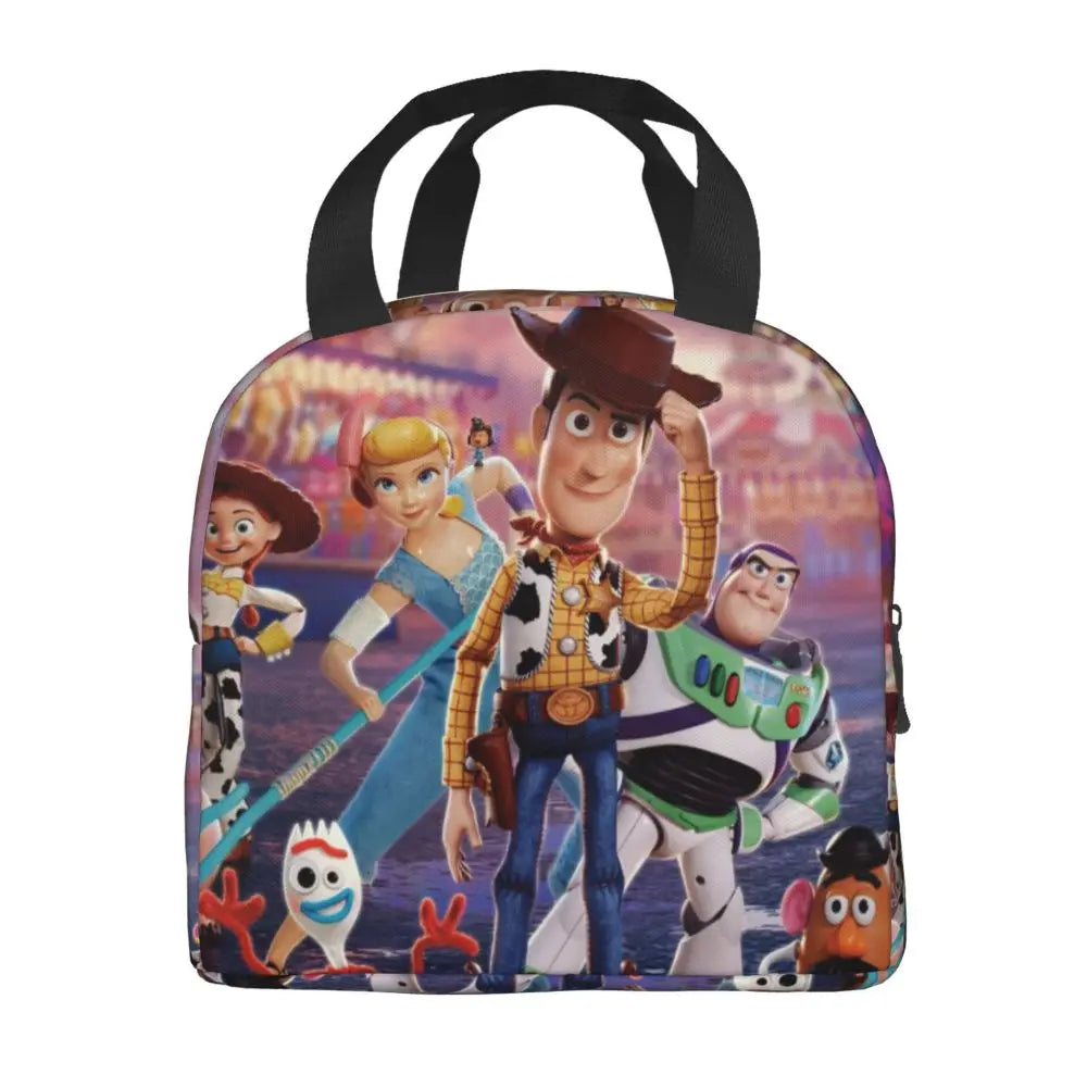 Custom Toy Story Buzz Ranger Suit Insulated Lunch Bag Reusable Thermal Cooler Bento Box For Women Food Container Tote Bags