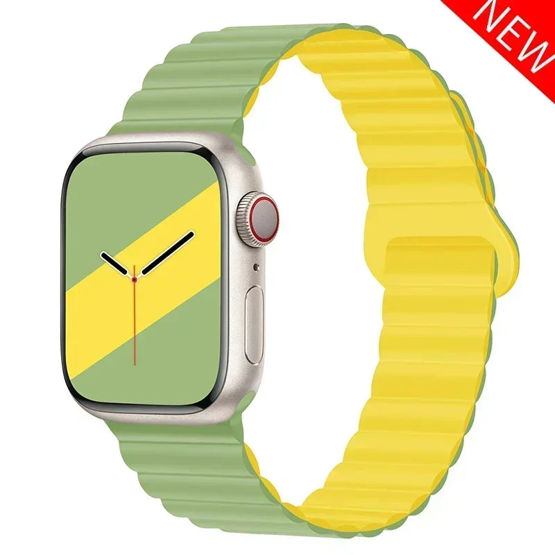 Magnetic Strap For Apple Watch Bands 45mm 38mm 49mm 40mm 42mm 41mm Silicone Sport Bracelet iWatch Series ultra 9 6 5 7 8 se 44mm