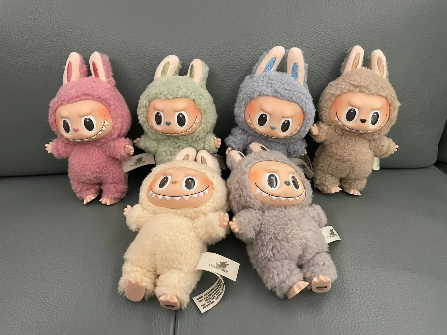 Replica High Quality Cute Labubu The Monsters Box Toys Cardiac Macarone Kawai Color Bag Figure Model Bag Keychain Gifts 1:1