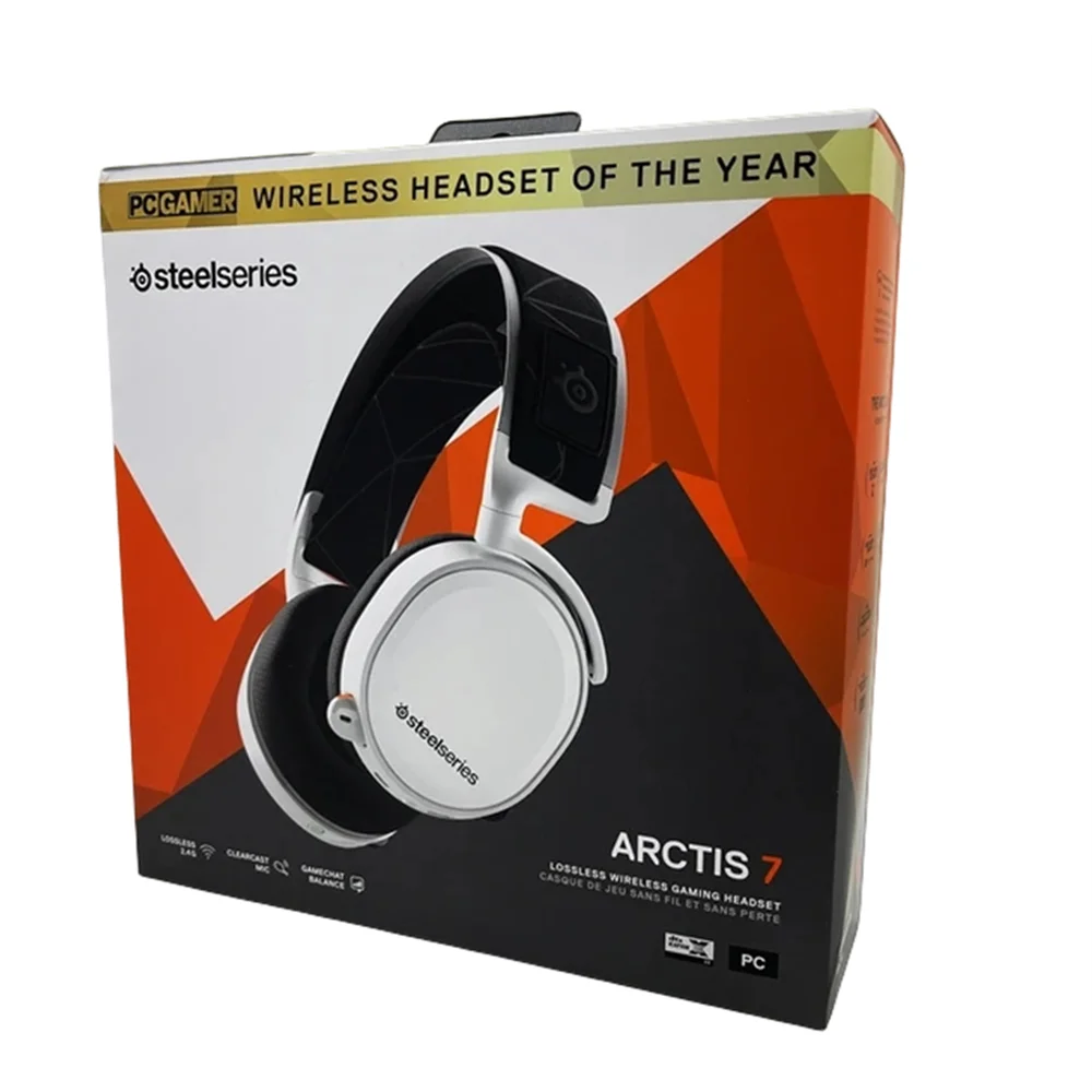 SteelSeries Arctis 7  Wireless Gaming Headset with DTS Headphone:X 7.1 Surround for PC Playstation 4 VR Android and iOS