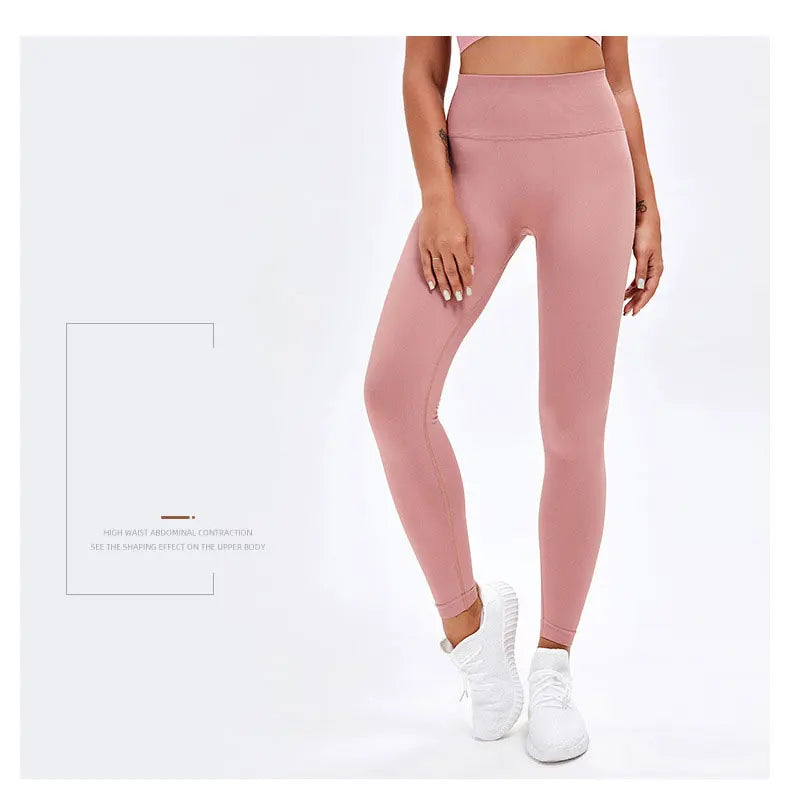 Seamless High Waist Nude Yoga Pants Women's Honey Peach Hip Lifting Tight Fitness Pants Quick Dried Exercise Push Up Yoga Pants