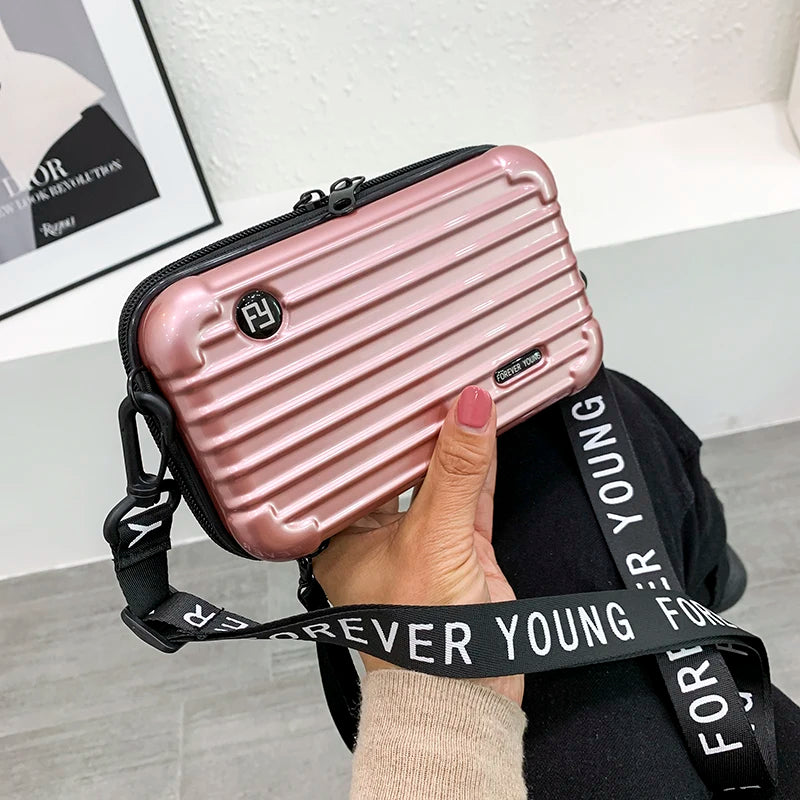 Luggage Small Bag Women's Crossbody Shoulder Personality Hand-Held Mini Suitcase-Style Box Small Square Women's Bag